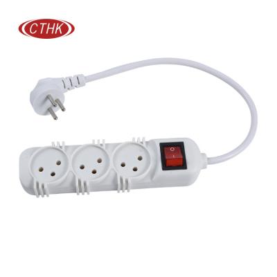 China Easy Installation Factory Israel 3 Way Outlets Custom Power Socket Power Strip With Surge Protection for sale