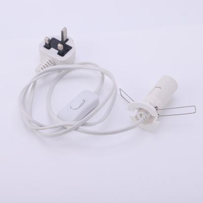 China UK Cold Flexible Extension Extension Cord Lamp Cord Power Socket 250V 3A for sale