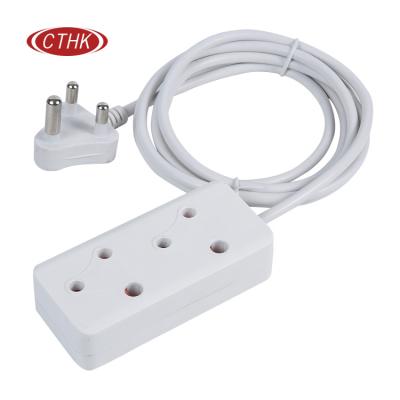 China Convenient South Africa 2 Way Plug Power Extension Cord With Plug for sale