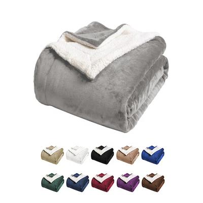 China Anti-pilling ready to ship free sample warm soft sherpa blanket winter blanket throw blanket for sale