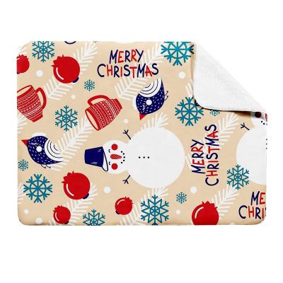 China Anti-pilling 2022 New Design Soft Christmas Printing Blankets Kids Softly Throw Coral Fleece Blanket for sale