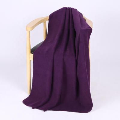 China Folded 2021 new designer purple plain fleece cobijas blankets for sleep for sale