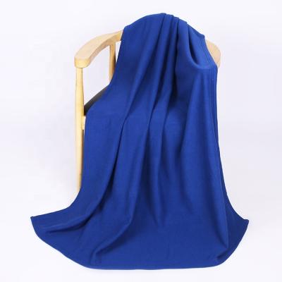 China 2021amazon fleece fleece single folded hot sale blue customized fleece blanket for sale