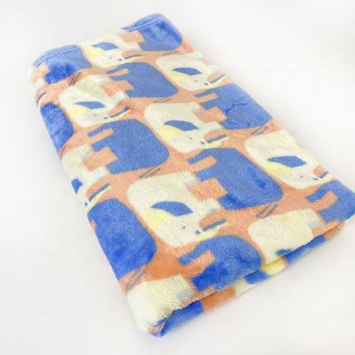 China Anti-Pull Customized Animal Print Fleece Baby Blanket High Quality Flannel For Sleeping for sale