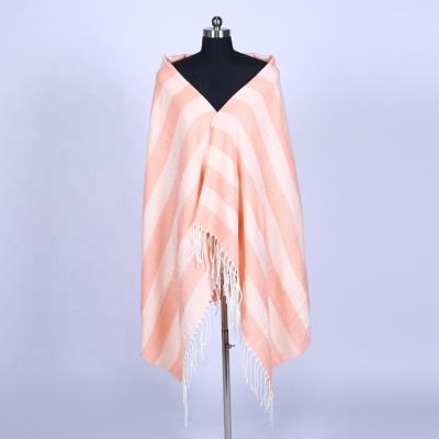 China Accept Warm Soft Comfortable Customized Women Super Soft Herringbone Scarf Winter Logo Tassel Throw Stripe Warm Shawl for sale