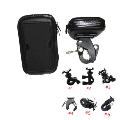 China High Quality Adjustable Bicycle Handlebar 360 Degree Clip Phone Bag Mobile Phone Bag Mount Holder Waterproof for sale