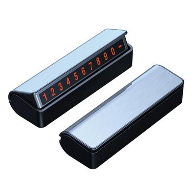 China Other Car Temporary Parking Card Hidden Cell Phone Number Card Plate With 3M Adhesive For Car Dashboard for sale