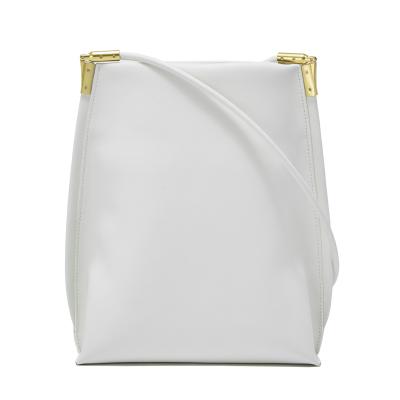 China Newspaper Used Cheap Genuine Leather Cross - Body Shoulder Bags Women Bucket Bag OEM for sale