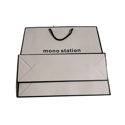 China Recycled Materials High Quality Luxury Eco-Friendly Custom Logo Printed Jewelry Gift Bag Paper Shopping Bag Craft Folding Paper Bag With Handle for sale