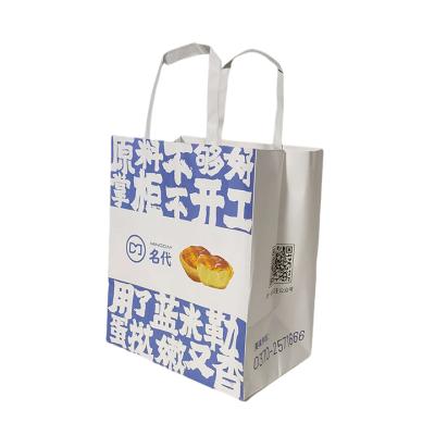 China Recycled Materials Wholesale Custom Brown Kraft White Craft Gift Paper Bags With Handle for sale