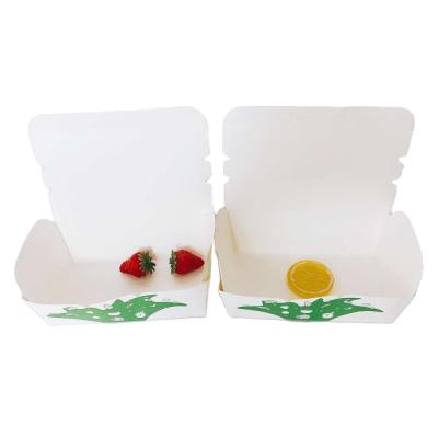 China Recyclable Custom White Bakery Box Take Away Paper Food Packaging Box for sale