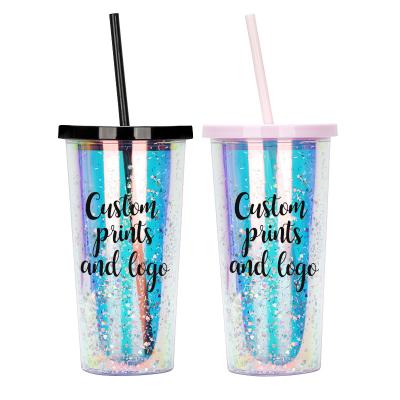 China Unique Products 2019 Promotional Polishing Vaso Scam Paja Gift Copas de vaso glitter doble peeled 490*380*420mm for sale