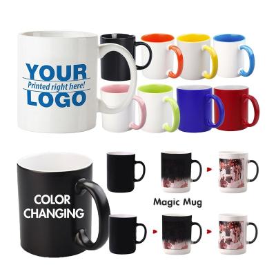 China Cheap Wholesale Viable White 11oz Custom Logo Sublimation Ceramic Mug Coffee Mug for sale