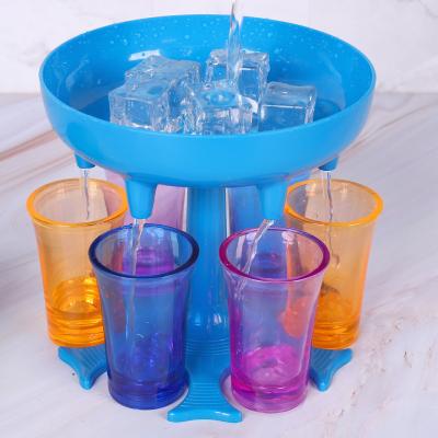 China Dispenser For Filling Liquids Drink Dispensers 6 Shot Glasses Dispenser And Holder , Party Accessories 6 Ways Shot Dispenser for sale