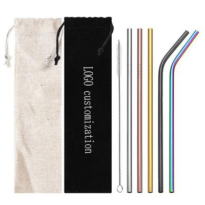 China Amazon Hot Sales Product Eco-friendly Color Metal Food Grade Stainless Steel Reusable Drinking Straw for sale