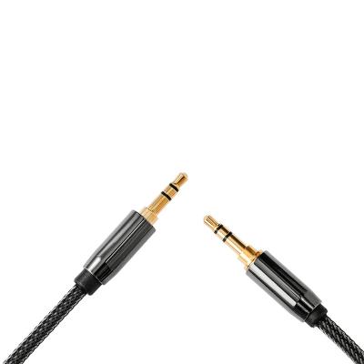 China Customized Wear-resisting Wear-resisting nylon braided AUX audio cable extension. 3.5mm 3.5 Mm Jack Cable Speaker Auxiliary Stereo Audio Cable for sale