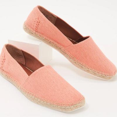 China Round Cheap Price Womens Flat Shoes Ladies Weave Shoes Hot Pink Sneakers for sale