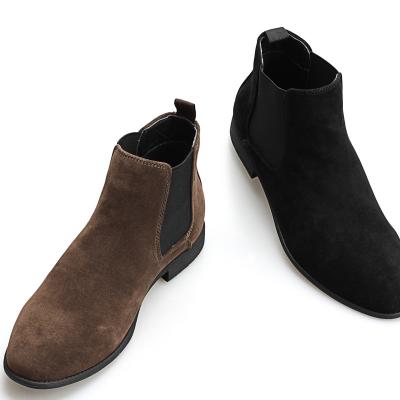 China Men's Chelsea Boots Microfiber Low Waist TPR Outsole High Quality Lightweight Causal Round Top Elastic Toe Flat for sale