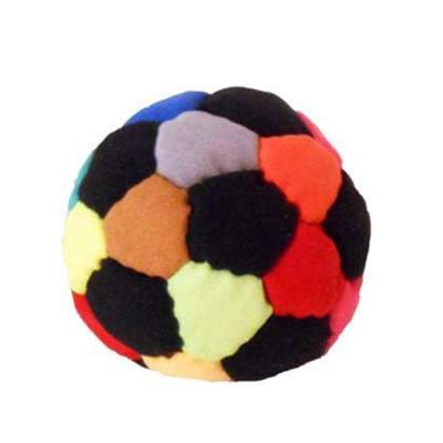 China Sports Toys Board 32 Pro Circus Footbag Recycled Plush Hacky Bags 28cm Dia 10cm Material Customized Velvet Filled Footballs Factory for sale