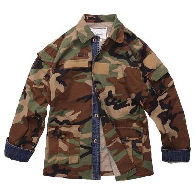 China Emersongear Logo Outdoor Men Tactical Jacket Winter Waterproof Custom Vintage Sports BDU Long Denim Camouflage Quilted Jacket for sale