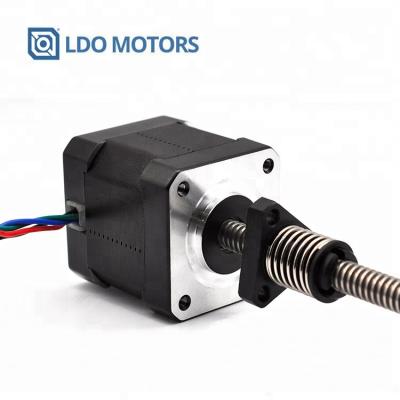 China Enclosed Lead Screw Nema17 Stepper Motor , Linear Stepper Motor With Anti-kickback Nut for sale