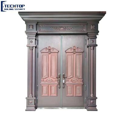 China TECHTOP Modern Security Photos Steel Non-Standard Front Entry Door for sale