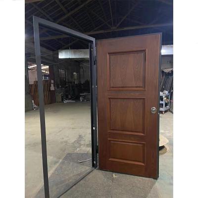 China Good quality sale TECHTOP armored door portoncini de blindati class 3 waterproof italian walnut style hot door with sound proof for sale