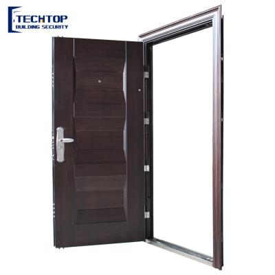 China TECHTOP Hot Selling Security Contemporary Design Apartment Steel Interior Door With Customized Flowers for sale