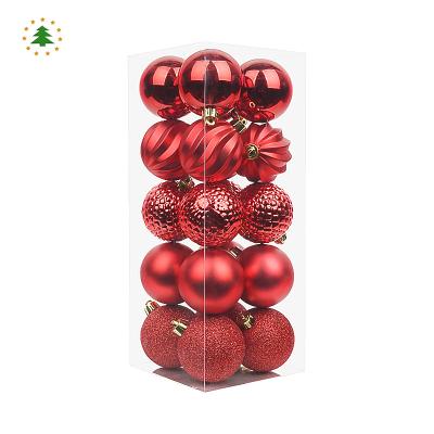 China Custom Logo Shatterproof Red Christmas OEM Wholesale Plastic Balls Ornaments for sale