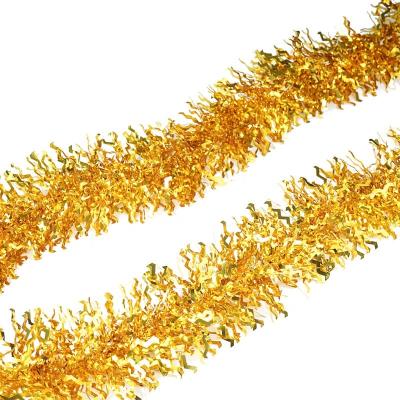 China PET Christmas Supplies Personalized Custom Popular Laser Braid Garland Christmas Braid Premium Material For Displays for sale