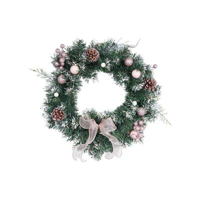 China Wholesale Custom High-End Luxury Natural Rattan Vine Rattan+PVC Jintai Mall Decorations 16pcs 16cm Handmade Family Christmas Wreath for sale