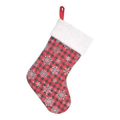 China Factory direct sale bulk bucilla christmas plastic white stocking for sale