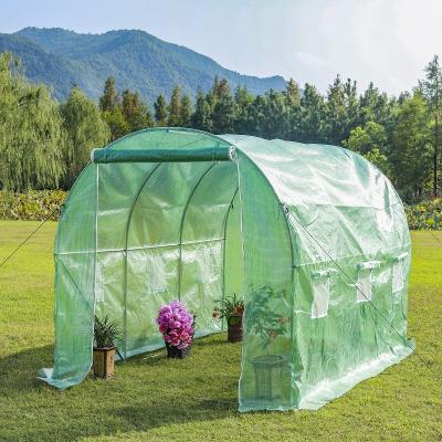 China Galvanized Resistant Waterproof Tube 19*0.5mm Windproof UV Protect Round Tunnel Cover Portable Polytunnel Greenhouse Household Walkway for sale