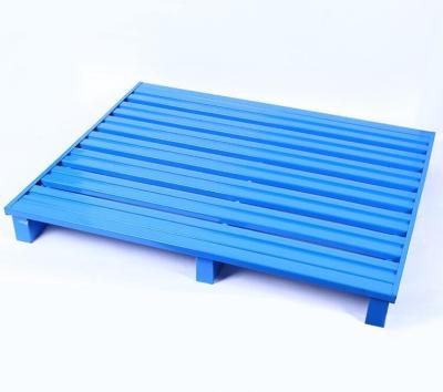 China Professional Durable Steel Pallet Manufacturers Single Faced Stackable Steel Metal Pallet for sale