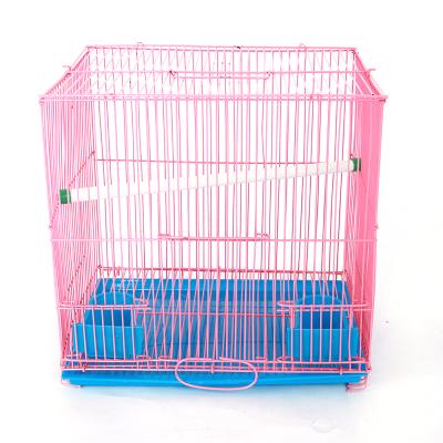 China Manufacturer Viable Wholesale Stocked Brids Breeding Folding Birdcage Pet Cages for sale