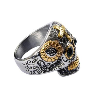 China Wholesale Retro Jewelry 316L Stainless Steel Punk Ring Skeleton Ring for sale