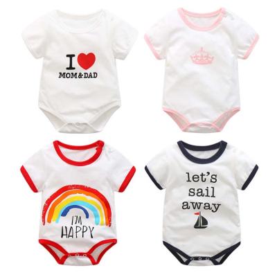 China Organic Cotton Romper Baby Clothes Newborn Romper Printed Summer Baby Clothing Romper Jumpsuit for sale