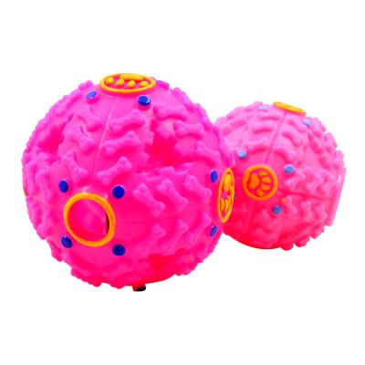 China Best Sustainable Treat Dog Chew Toy Plastic Squeaky Ball Dog Feeding Toy for sale