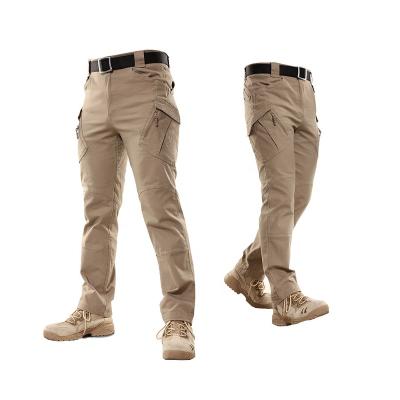 China Anti-Static Mens Cotton Linen Pants Elastic Military Tactical Pants Army Fans Combat Raising Breeches Hunting Worker Cargo Breeches for sale