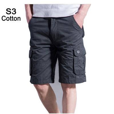 China Viable Mens Cotton Canvas Shorts Pants Army Fans Military Tactical Combat Increasing Hunting Multi Pockets Safari Cargo Pant Trousers for sale