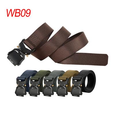 China Tactical Men's Cloth Belt Tactical Nylon Cloth Belt Military Metal Nylon Buckle Combat Hunting Increasing Sports Cloth Belt for sale