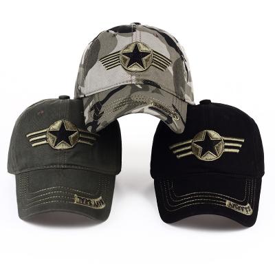 China Picture Embroidery US Army Air Force Baseball Cap 6panels Sports Hat Cotton Denim Fabric Tactical Baseball Hat for sale