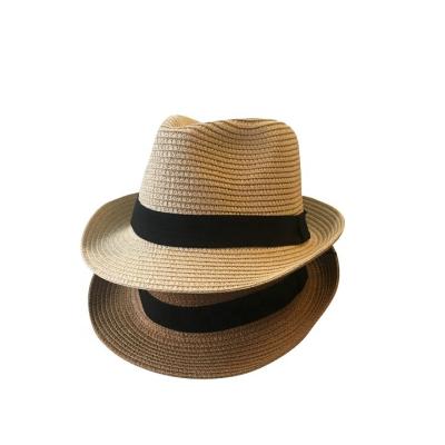 China Character Straw Fedora Hat Fashion Jazz Hat Panama High Quality Paper Sombreros for sale