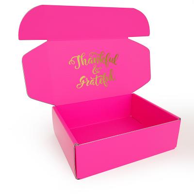 China Corrugated Pink Skin Care Box Cosmetics Packaging Box Custom Printed Shipping Boxes Biodegradable Printed Custom Logo For Packaging for sale