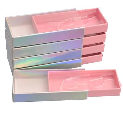 China White Holographic Drawer Lash Boxes Paper 5 Biodegradable Glitter And Stick Pen Extension Packaging Customized Empty Wicks With Custom Box For for sale