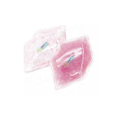 China EN-71 PVC Lip Shaped Gel Ice Pack Lip Shape Cold Packed Lip Shaped Cool Pack With Glitter for sale