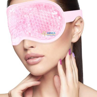 China Wholesale Reusable Cooling Anti-Puffiness Gel Ice Eye Mask Hot Cold Gel Beads Eye Mask for sale