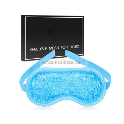 China Cool Anti-puffiness gel eye mask, eye mask for puffy eyes, pearl ice pack eye mask gel for puffiness for sale