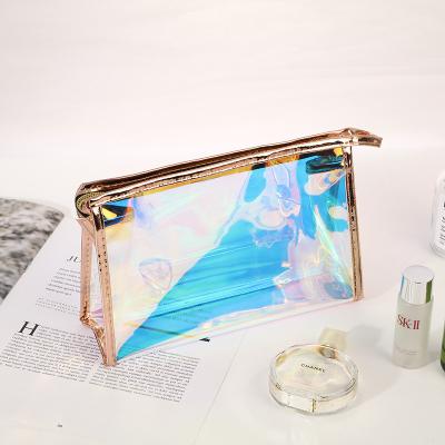 China Fashion Factory Wholesale Design Printing Custom Logo Clear Promotional Brand Cosmetic Bag for sale