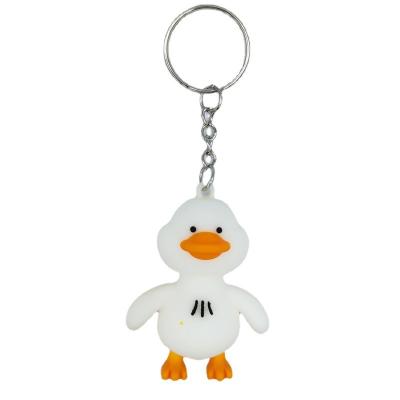 China Durable Customize Customized Cartoon Bear Animal Robot Rubber Key Chain Custom Logo for sale